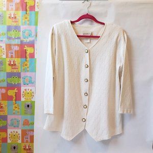 Maternity 2-piece outfit (top and skirt).  Ivory color, size S.